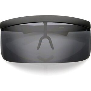 Shield Visor Sunglasses Oversized Mask Mirrored Lens UV400 Protection Cover Face